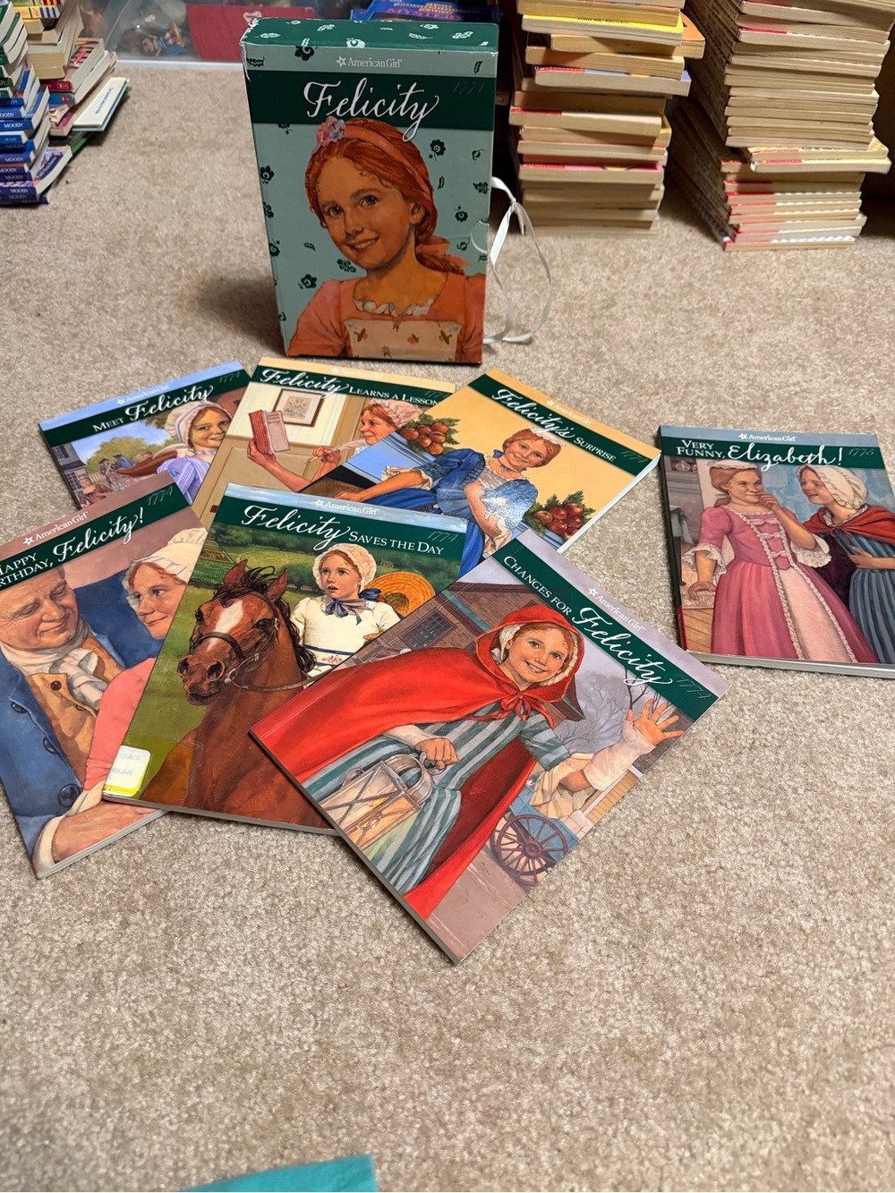 Lot of 7 American Girl Felicity Book Set complete set plus bonus book